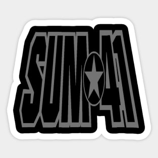 sum 41 grey star vintage Sticker